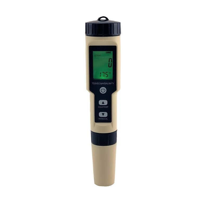 Digital pH, temperature and salinity (salt) tester