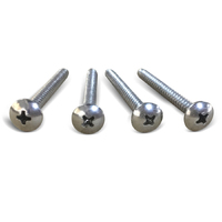 Round Head Stainless Steel Screws  (pkt 20)