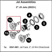 50mm(2") Jacuzzi® JX 2022 Mini Directional Jet Face