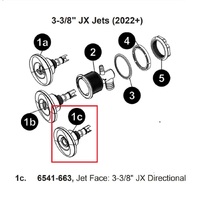 3 3/8" Jacuzzi® JX 2022 Directional Jet Face