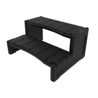 Two-Tier Spa Steps - Black moulded