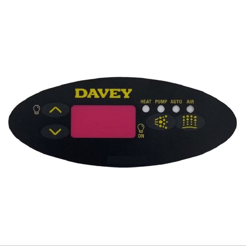 Davey Spa Quip® SP600/601 Overlay to Suit Q71093 Touch Pad